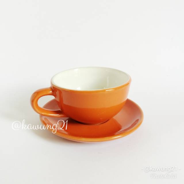 CS180 Warna Cangkir Kopi Ceper 180ml Keramik Cappuccino Cup