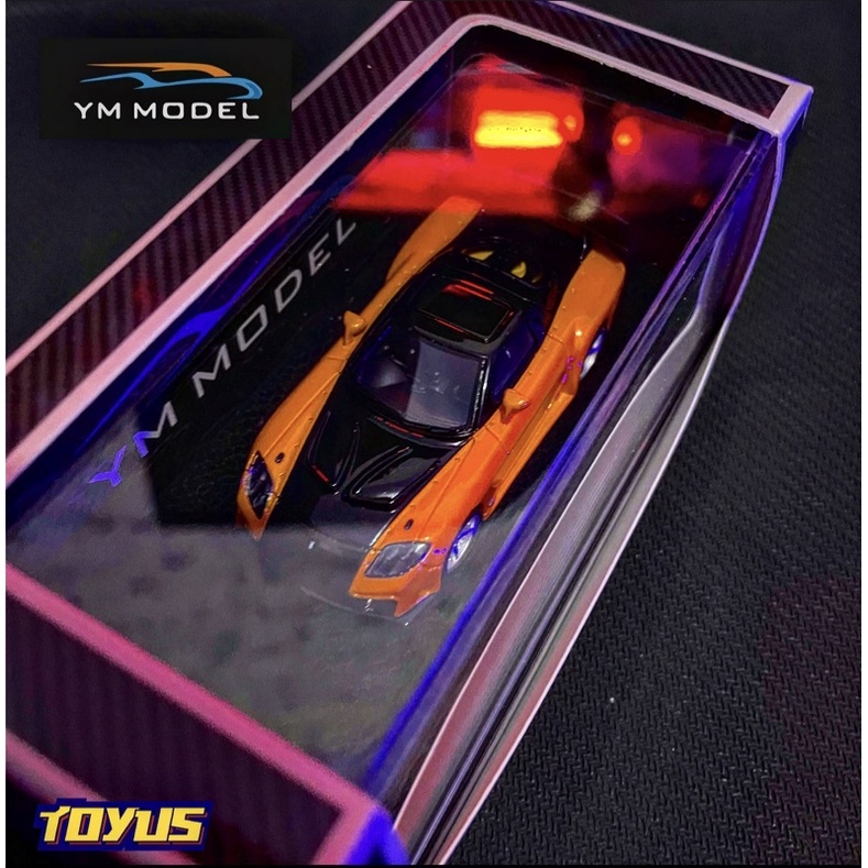 YM MODEL - MAZDA RX7 FORTUNE 7 VEILSIDE ORANGE BLACK