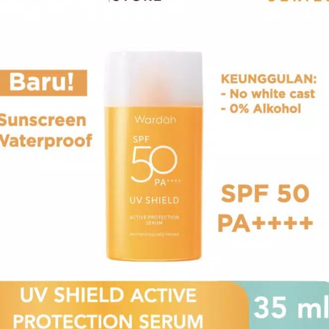 [COD] PROMO MURAH ORIGINAL  Wardah UV Shield Active Protection Serum SPF 50 35ML kuning