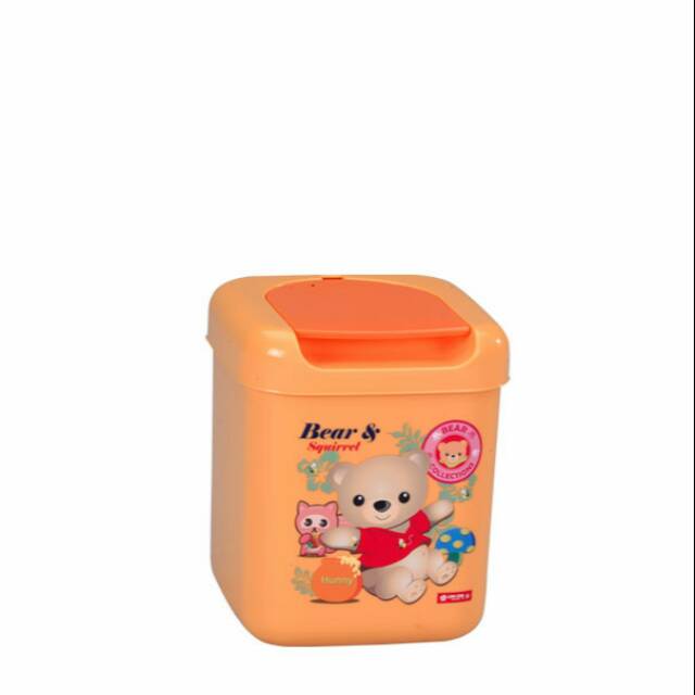 Lion Star C-6 Clean Dust Bin 3 Litres Liter Tempat Sampah Mini Kecil Murah Bermotif Lucu