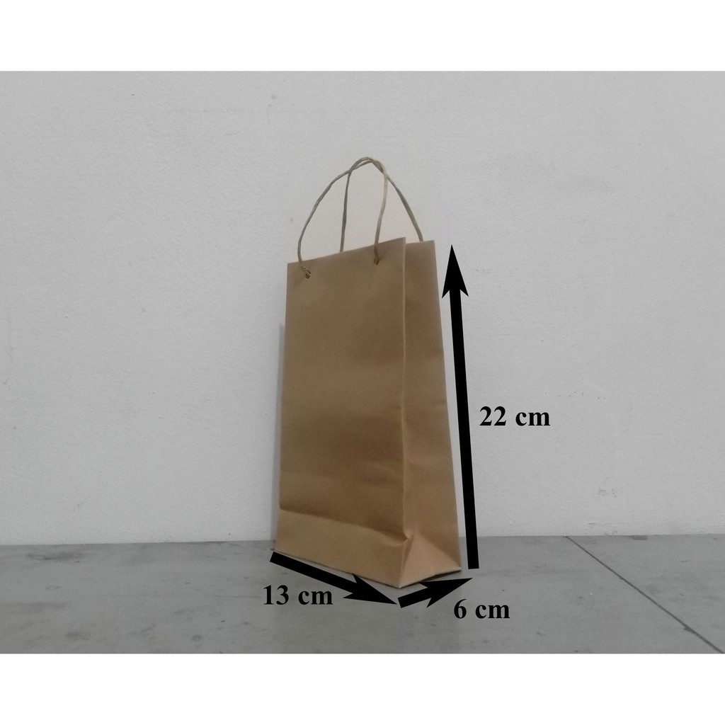 

Paperbag/shopping bag/ tas kertas polos -13X6X22