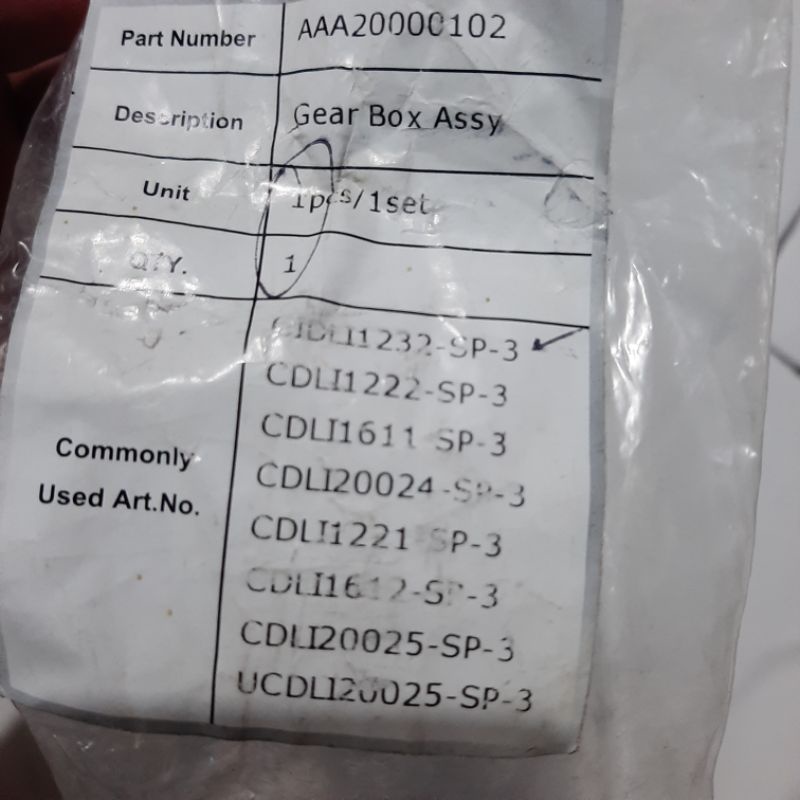 Gear Box Bor Cordless Ingco Seri CDLI20024