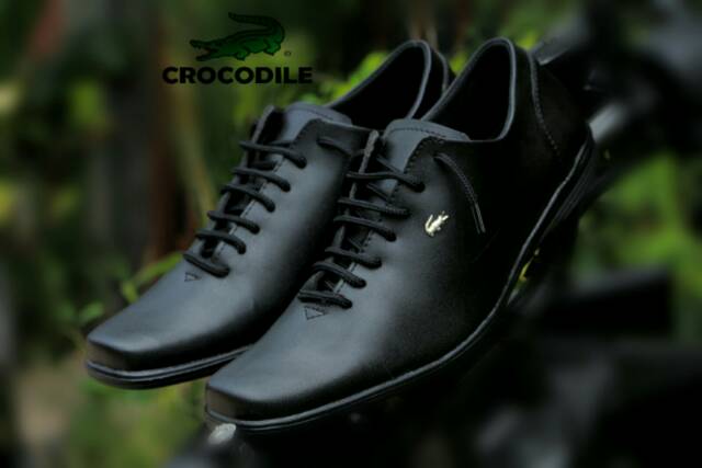 Top Seller☆ Sepatu Pria Crocodile Pantofel Tali Pendek Kulit Swedian Formal Kerja