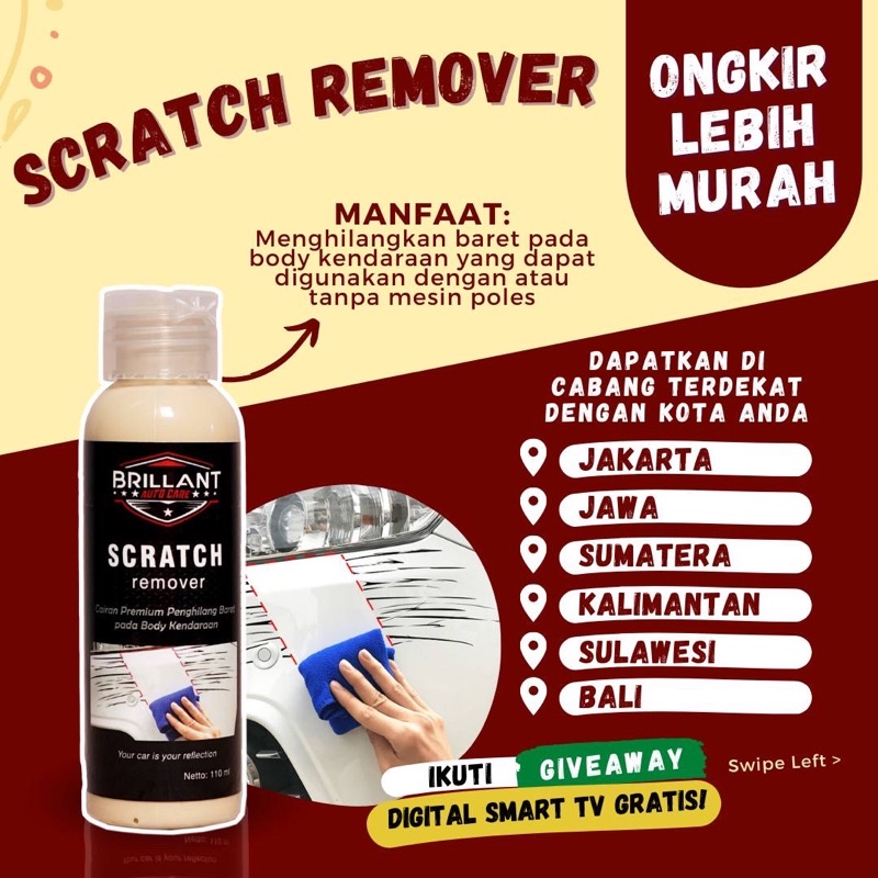 PENGHILANG BARET BODY | PEMBERSIH BARET | SCRATCH REMOVER | PENGHILANG LECET