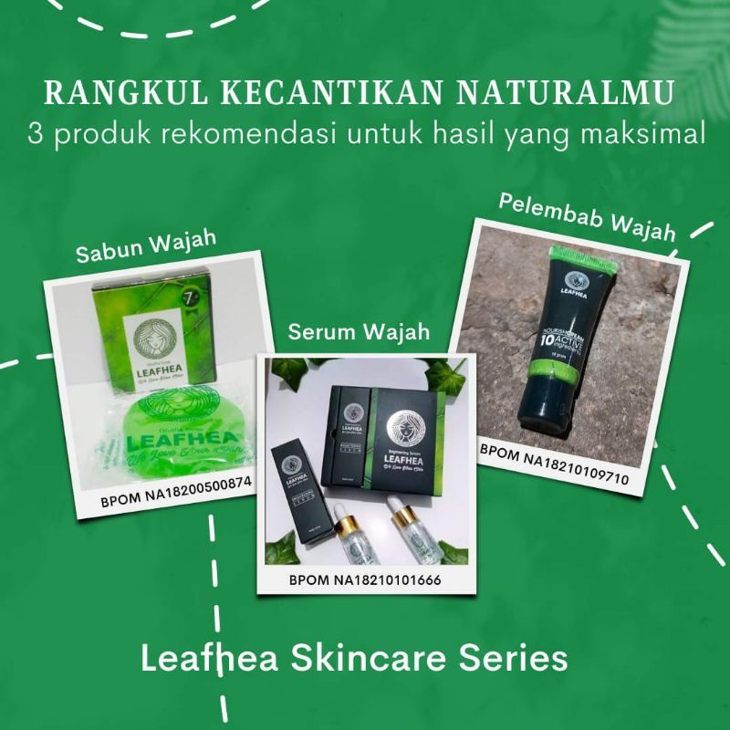 paket leafhea 1 serum  1 cream,12  sabun