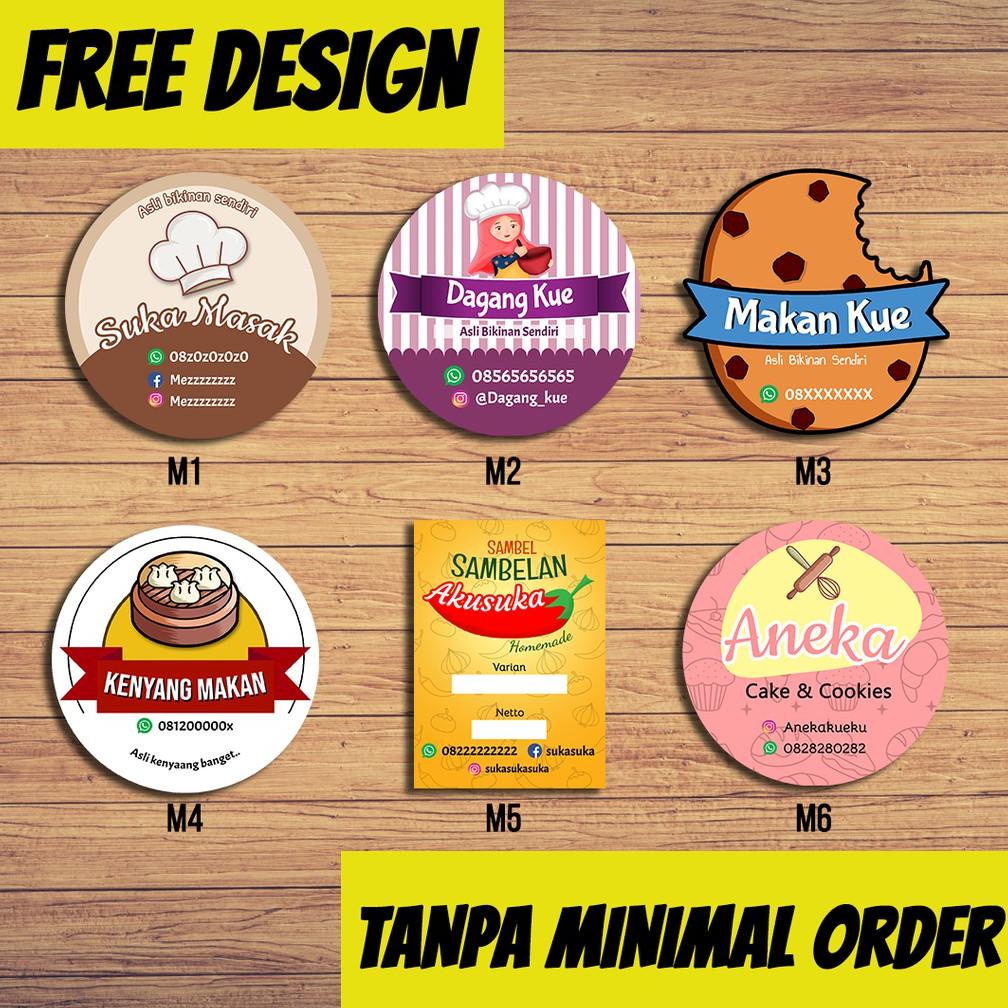 

[(BAYAR DITEMPAT) (GRATIS DESAIN dan TANPA MIN ORDER) Cetak dan Cutting Stiker Label Kemasan/Logo Olshop