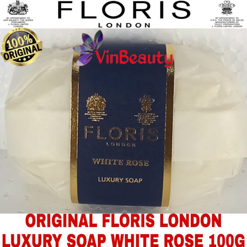 OriginaL Luxury Soap Floris White Rose 3 Pc x 100g Murah