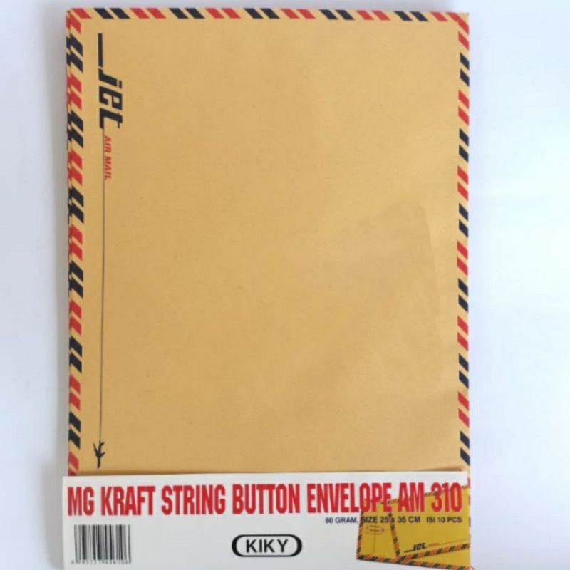 

Kiky amplop tali jet air mail 310 garis (1pcs) amplop lamaran kerja