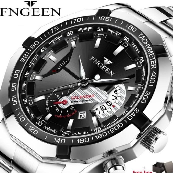 Jam Tangan Pria FNGEEN S001 Tahan Air Kotak gratis 100% Original