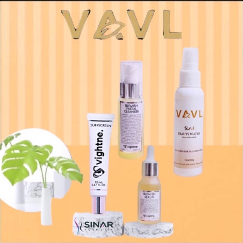 Vavl Skincare Beauty Water Spray - Essence Toner - Vightne Blemish Facial Serum - Face Wash Cleanser