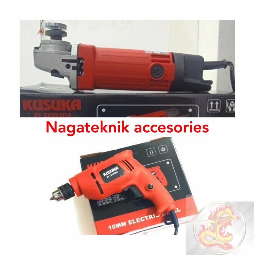 paket kusuka by fujiyama Mesin Bor - Electrik Drill 13 mm + gurinda tangan 4"kusuka