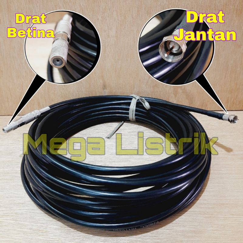 Sambungan kabel antena jadi sambungan panjang kabel antena jek drat