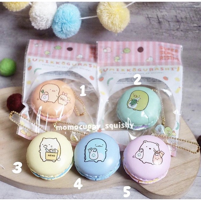 SQUISHY LICENSED sumikko gurashi macaron by NIC/sanX (100% ORI JAPAN)