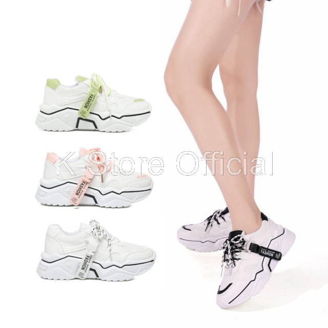 K-Store Official - PVN Sepatu Sneakers Wanita Sport Shoes Casual Putih 099