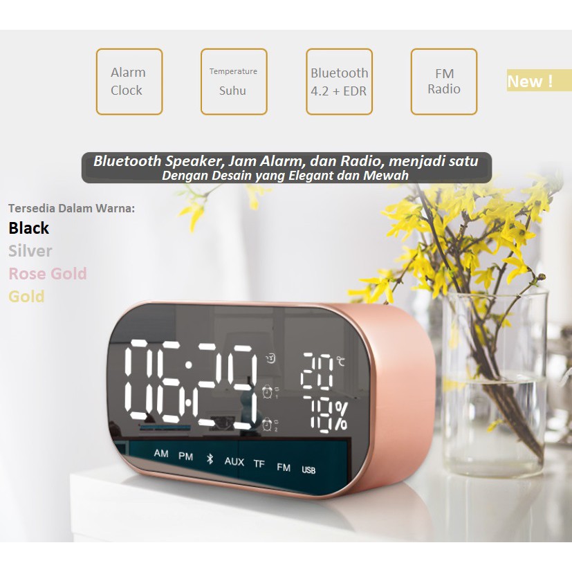 Devano - Speaker Bluetooth YAYUSI S2 Alarm Radio