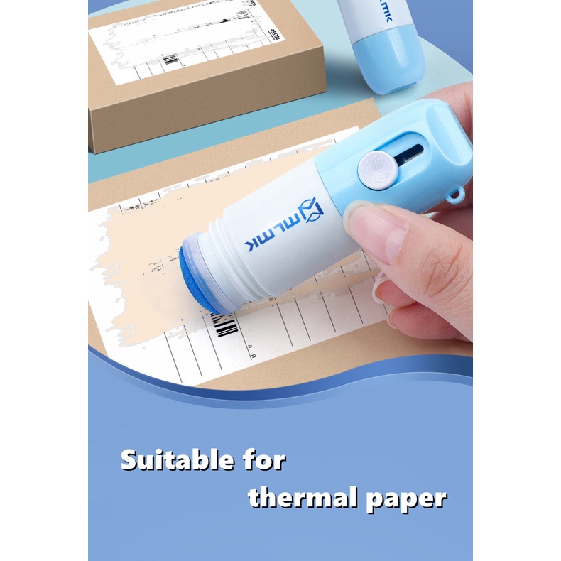 INS 2in1 Thermal Paper Correction Fluid with Cutting Tool Box Opener Privacy Protection Quick-Drying Eliminate Fonts