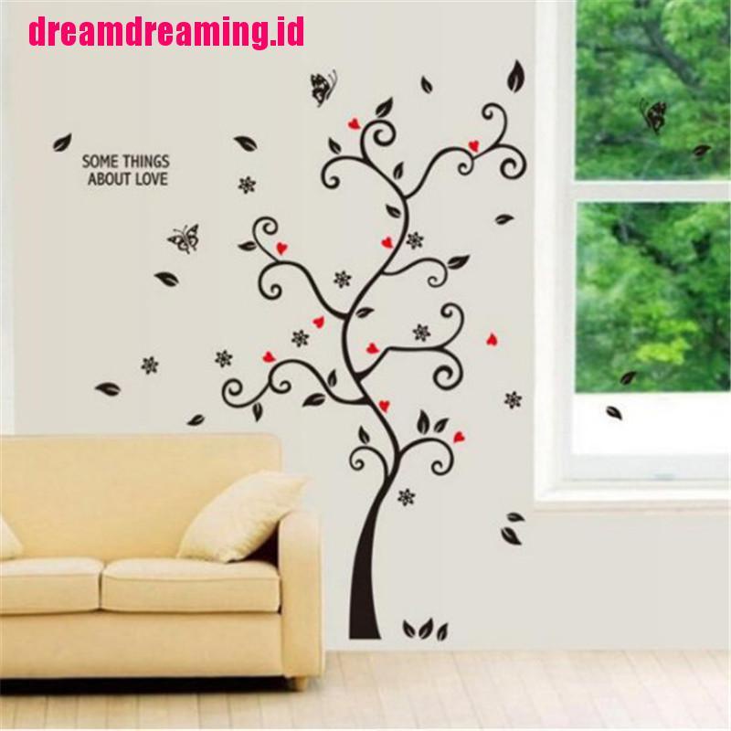 (dreamdreaming.id) Stiker Dinding Motif Pohon + Bingkai Foto Untuk Dekorasi Ruang Tamu / Kamar Tidur