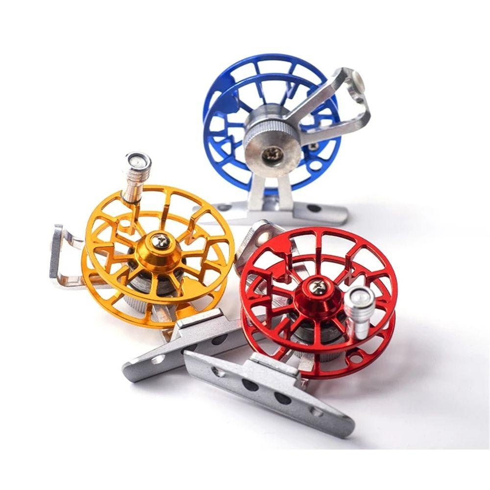 Lanfy Ice Fishing Reel Portable Garis Ikan Air Tawar Aluminium Alloy Memancing Luar Ruangan Gesper Ikan