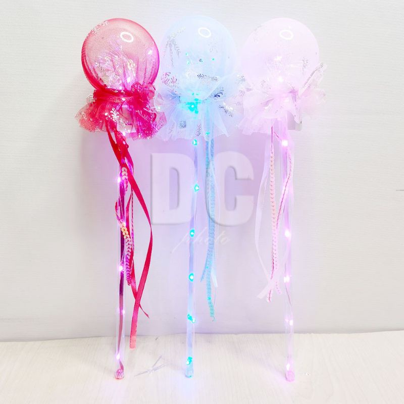 Tongkat Bola LED Fairy Wand Peri Lampu Nyala Frozen Princess