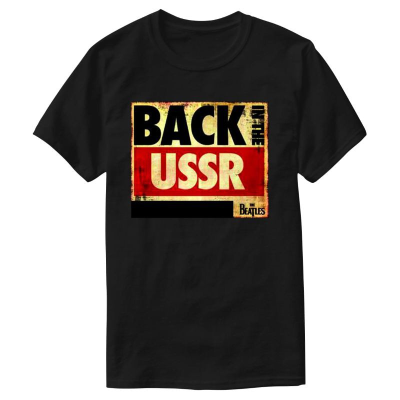 KAOS TSHIRT BAND EUROPE PUNK METAL ROCK 70s THE BEATLES BACK IN THE USSR TERMURAH