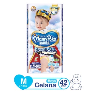 Mamypoko Pants Popok Celana Royal Soft M42 Boys/M42 Girls/L34 Girls/L34 Boys/ XL30 Girls/ XL30 Boys/ S46