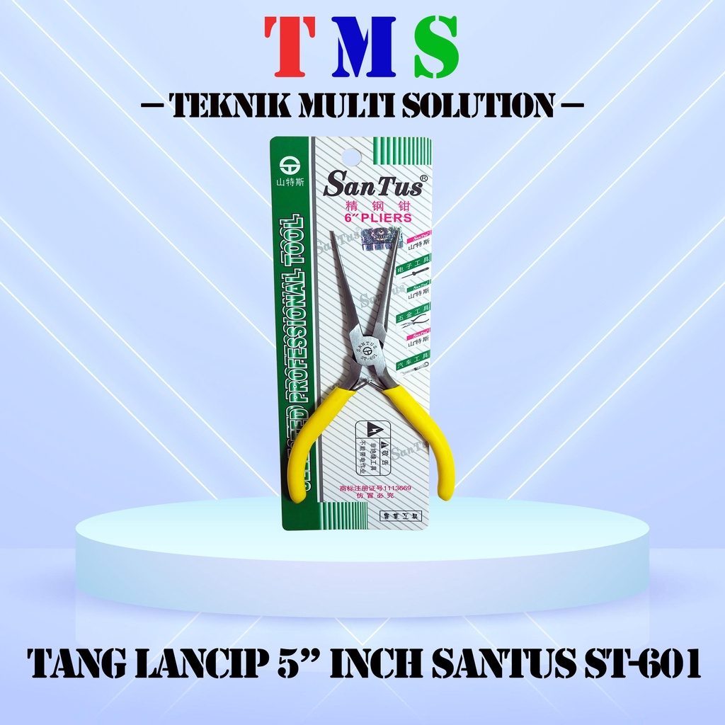 SANTUS TANG JEPIT LANCIP KECIL RATA 5" INCH ST-601