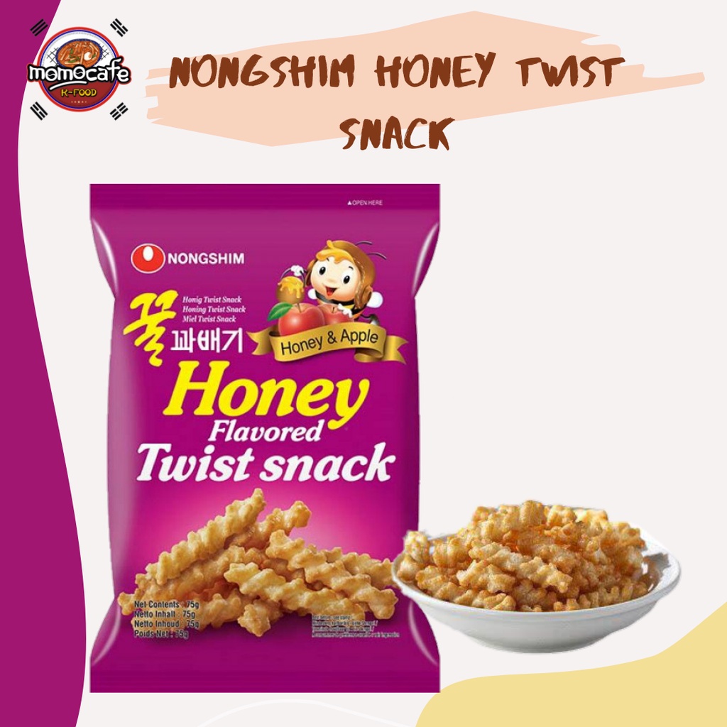 

Nongshim Honey Twist Snack - Makanan Ringan Rasa Madu Dan Apel 75gr