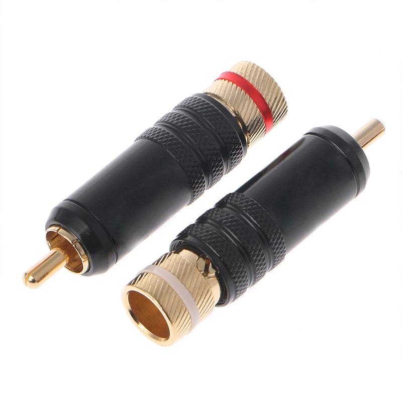 Btsg Wbt-0144 4pcs Konektor Plug Rca Lapis Emas Untuk Audio / Video