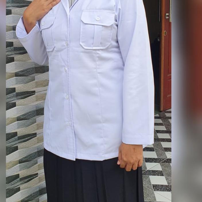 ⚡GROSIR⚡ Baju Dinas Putih wanita Baju Putih PNS/ASN, Guru, PPL, PDH, Perawat, Bidan, PDH Pangkat Kan