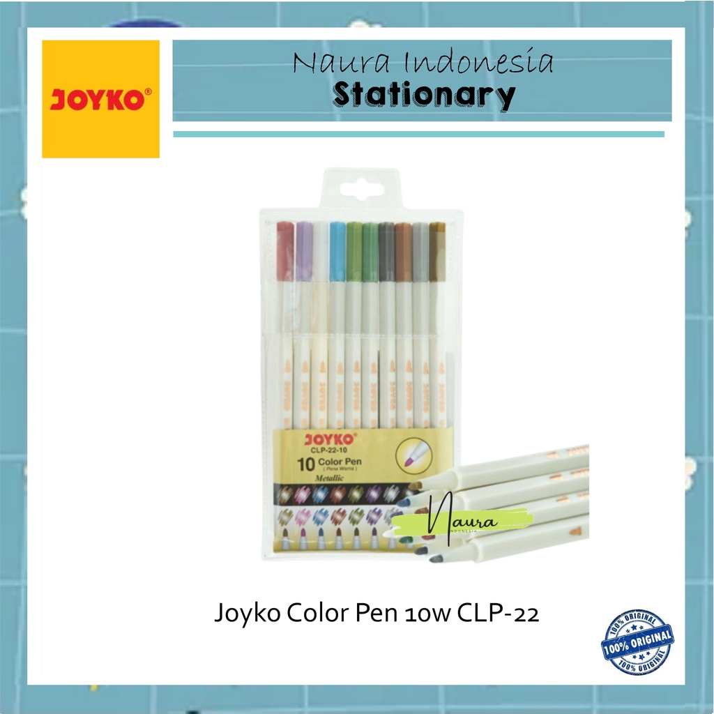 

Joyko Color Pen 10w CLP-22 Metalic | Bolpoin Warna