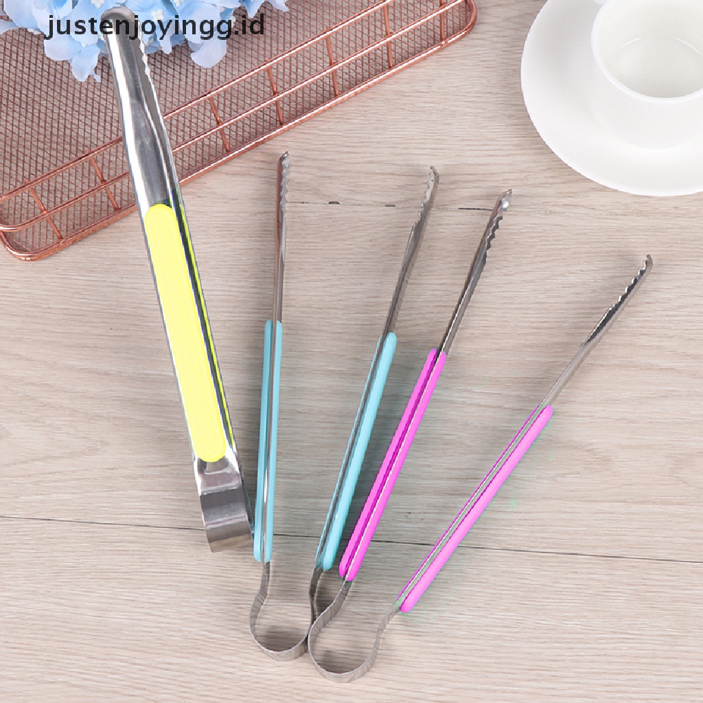 // justenjoyingg.id // Stainless Steel Food Clip Ice Tongs Meat Salad Toast Tongs BBQ Kitchen Tongs ~