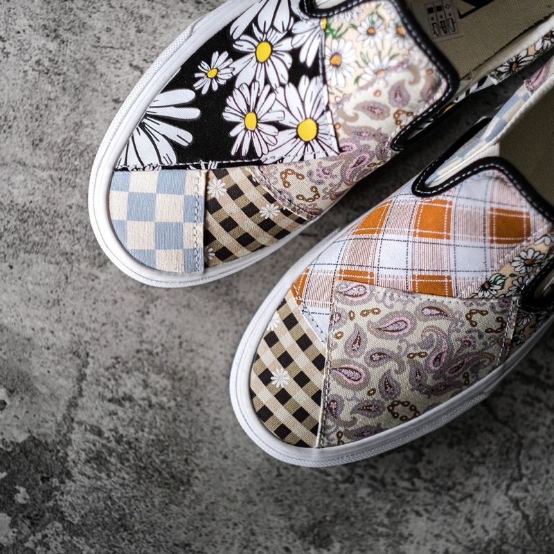 V4NS SLIP-ON MEADOW PATCHWORK CLASSIC ORIGINAL 100%