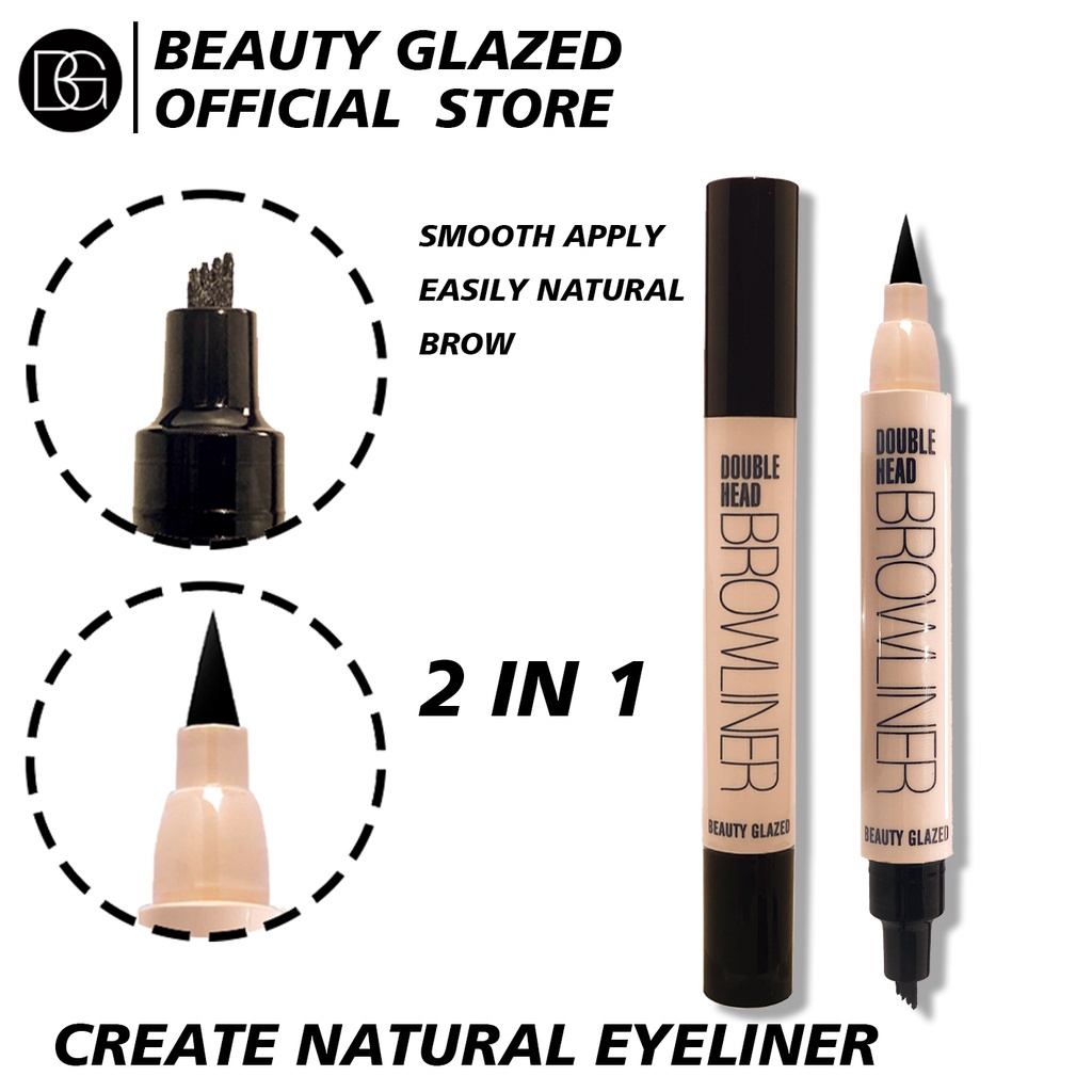 Beauty Glazed Browliner 2IN1 Double Head Eyebrow And Eyeliner Beauty Glazed Eyebrow Beauty Glazed Eyeliner Beauty Glazed