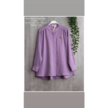 Top kringkel oren yellow ori by diana fashion blouse cewek bahan rubiah crinkle import m l xl kuning