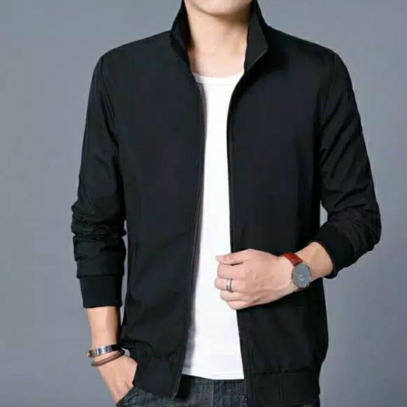 jaket pria casual basic Quality taslan fremium size S/XXXL CLASSIC SIAP KIRIM