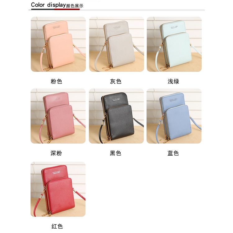 Tas Selempang Kulit Wanita Dompet Hp Touchscreen Multifungsi Tas Mini Cewek FL SJ301 / 2 Resliting / ORI FOREVER YOUNG / Tas Bahu