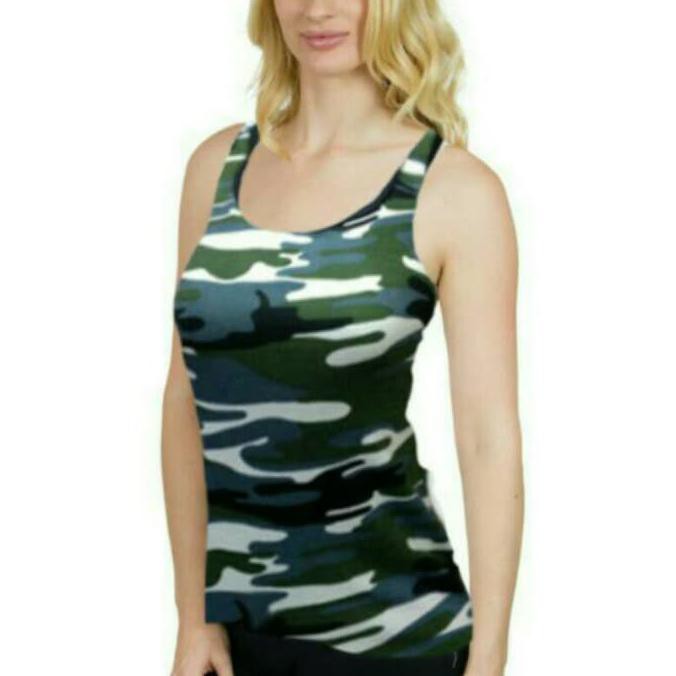 Singlet tanktop kaos tank top dalaman wanita cewek army tentara - bolaped