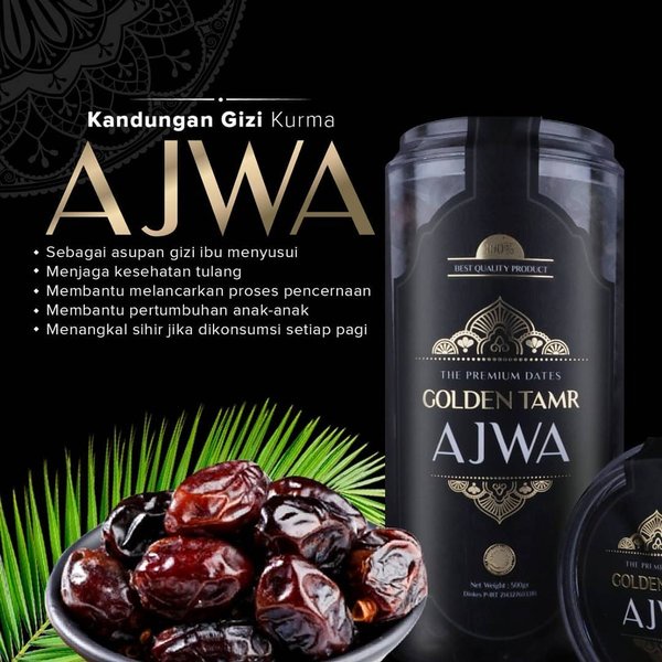 

Kurma Ajwa 500gr Amira Almadinah - Golden Tamr Original