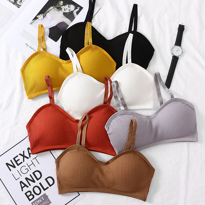 ✅𝐅𝐎𝐈𝐒𝐒® Bra Wanita Tanpa Kawat Bahan Lembut Elastis Sexy 1004