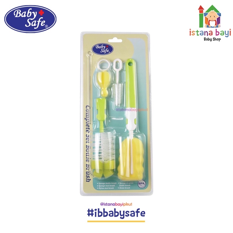 Baby safe Complete Set Bottle Brush - Sikat botol/BS 369