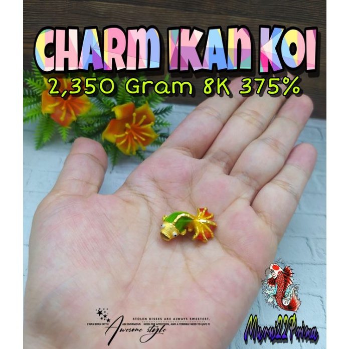 CHARM IKAN KOI EMAS ASLI