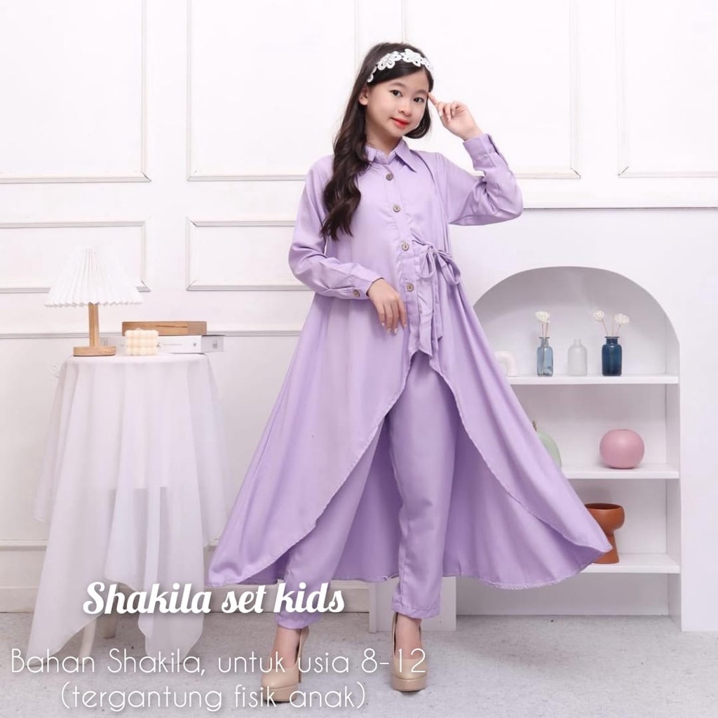 SHAKILA SET KIDS/SETELAN BAJU ANAK KEKINIAN/SETELAN BAJU ANAK CEWEK/SETELAN BAJU ANAK TRENDY