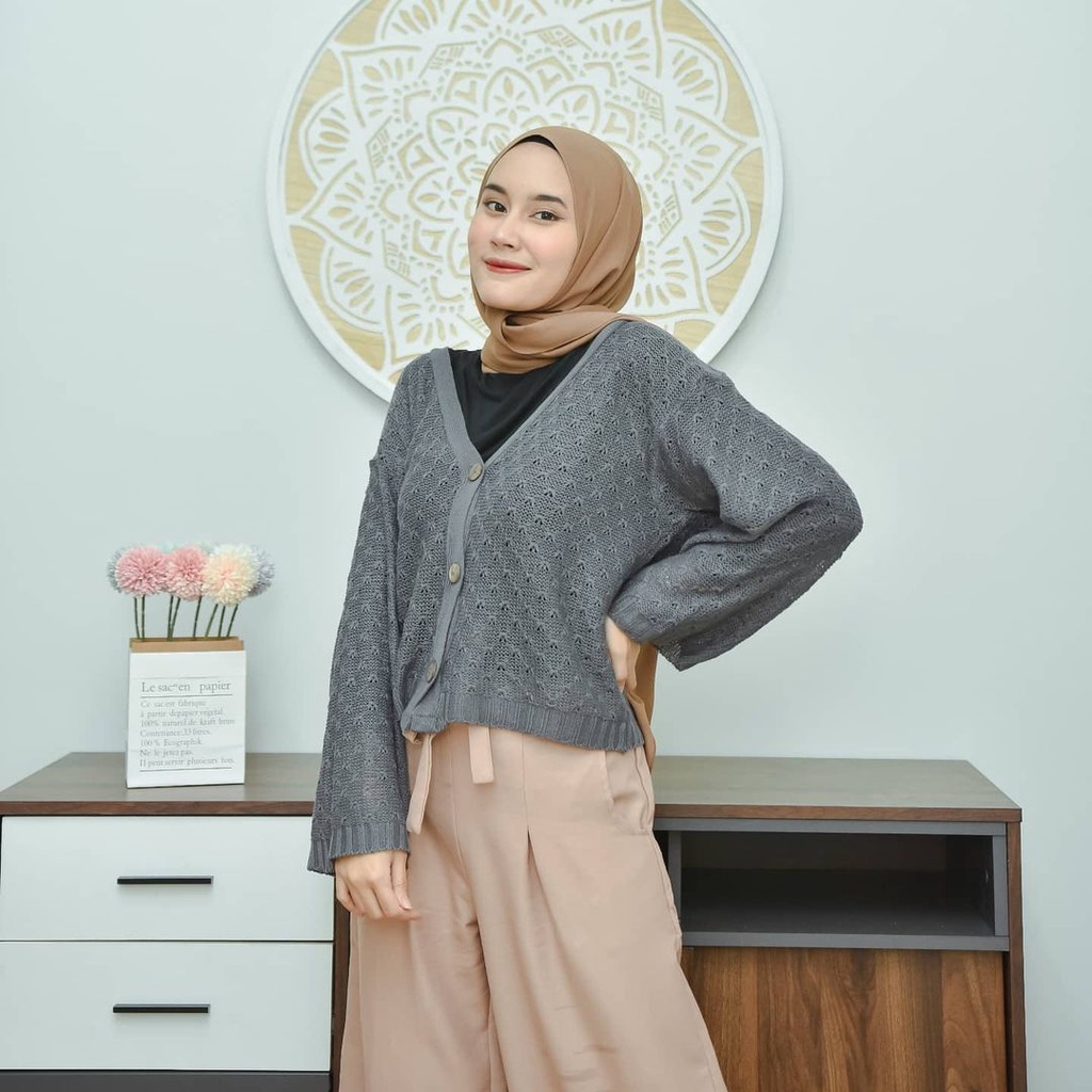 Primadona Cardie Pine Apple Cardigan Rajut Kancing Depan