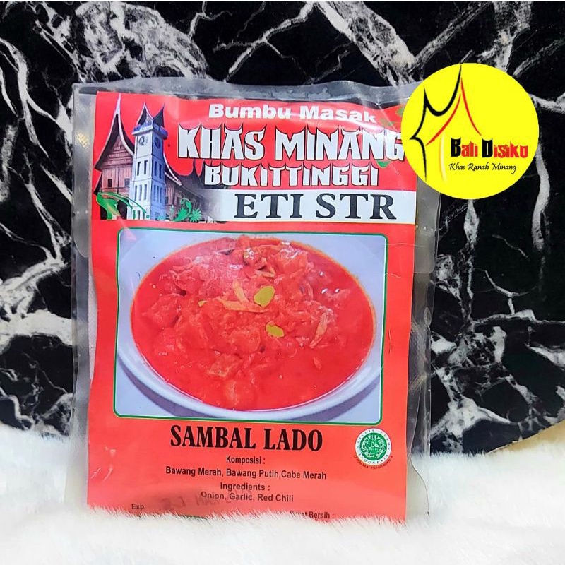 

BUMBU KHAS BUKITTINGGI ETI STR (BUMBU SAMBAL LADO MERAH)