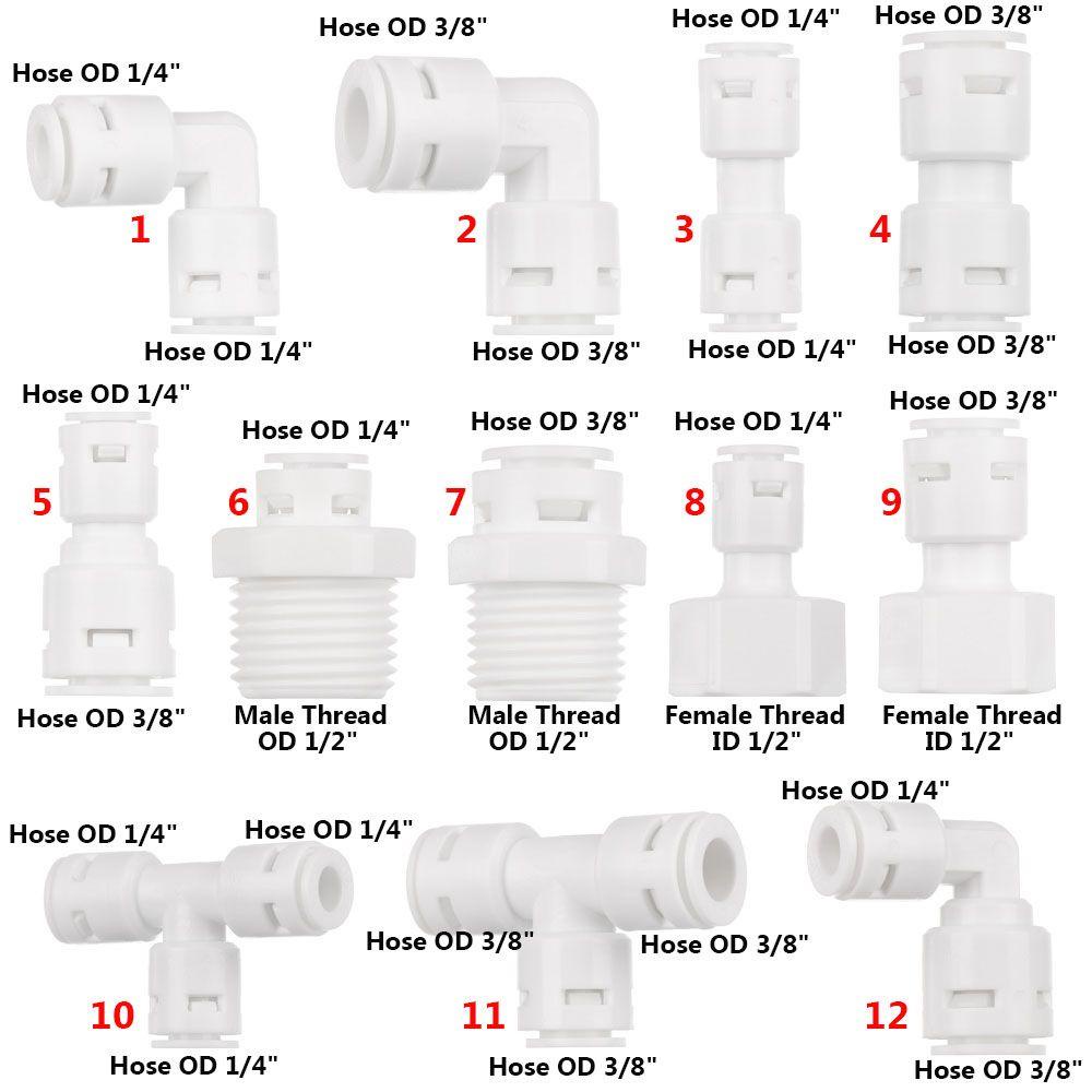 PREVA 1pcs Hose Tube Connector Plastic Reverse Osmosis Water Purifier Accessories Hose Connection