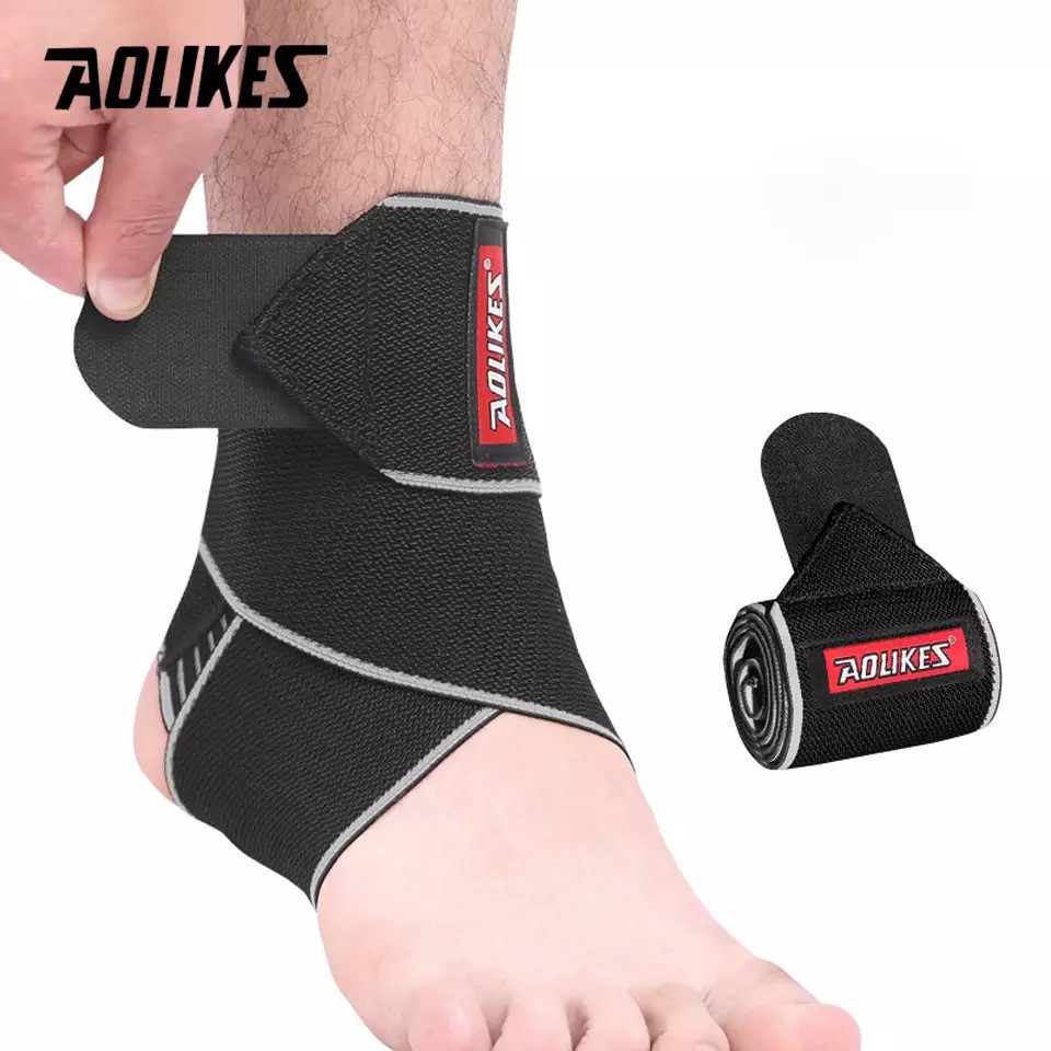 AOLIKES 1527 Ankle Support Wrap / Ankle Brace - Deker Pelindung Engkel Kaki Gym , Basket , Bola