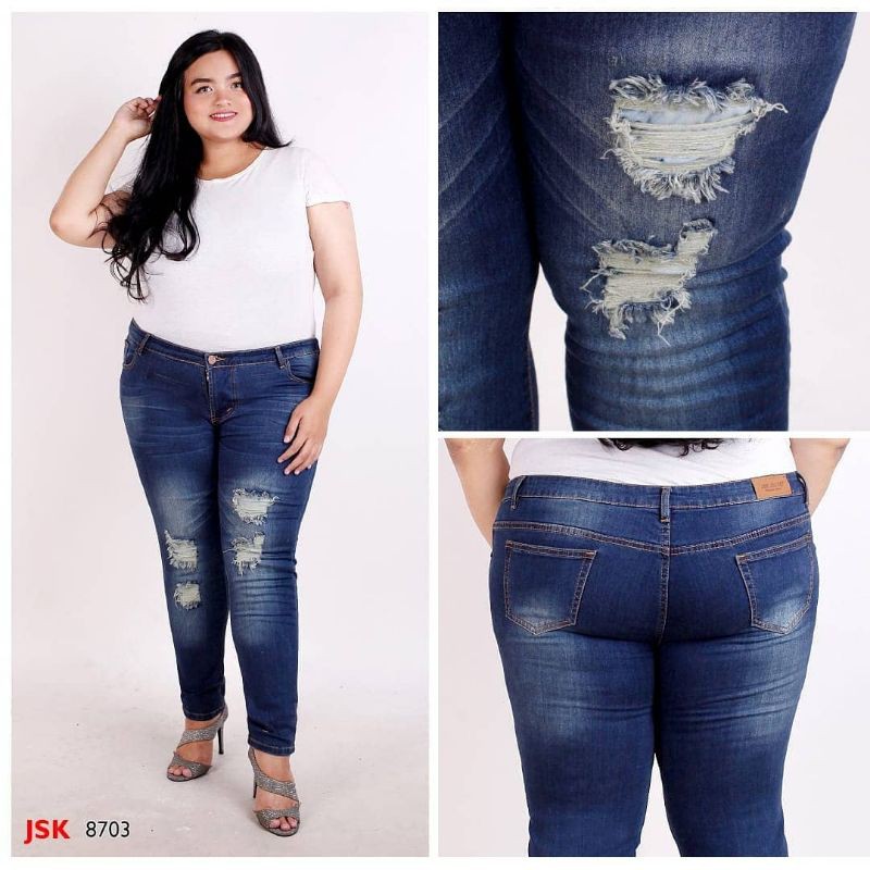 SALE JSK jeans highwaist softjeans bigsize size (32-38)