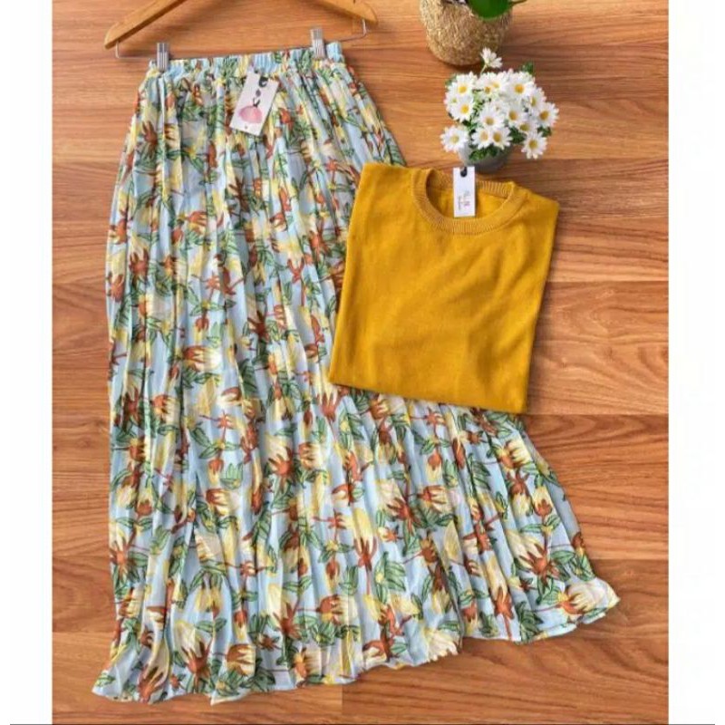 SET IMPORT SKIRT DAN KNITWEAR ORI BY ALLN.knitwear