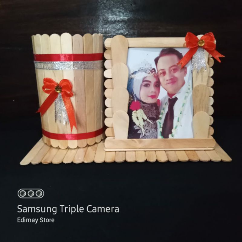 

Tempat Pensil + Pigura Foto dari Stick Eskrim / Prakarya Handmade