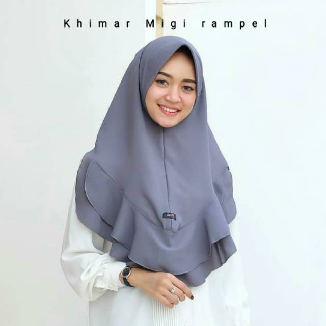 Khimar Migi rempel (pinguin migi) bahan diamond Sale Diskon Akhir Tahun Murah Hijab Instan